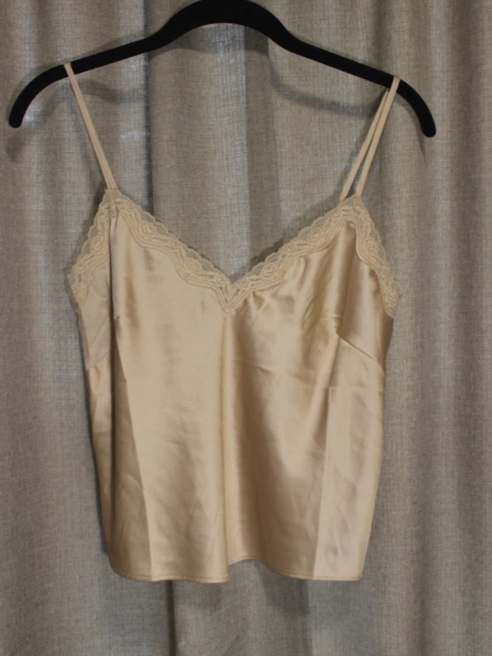 Gold Silk & Lace Tank